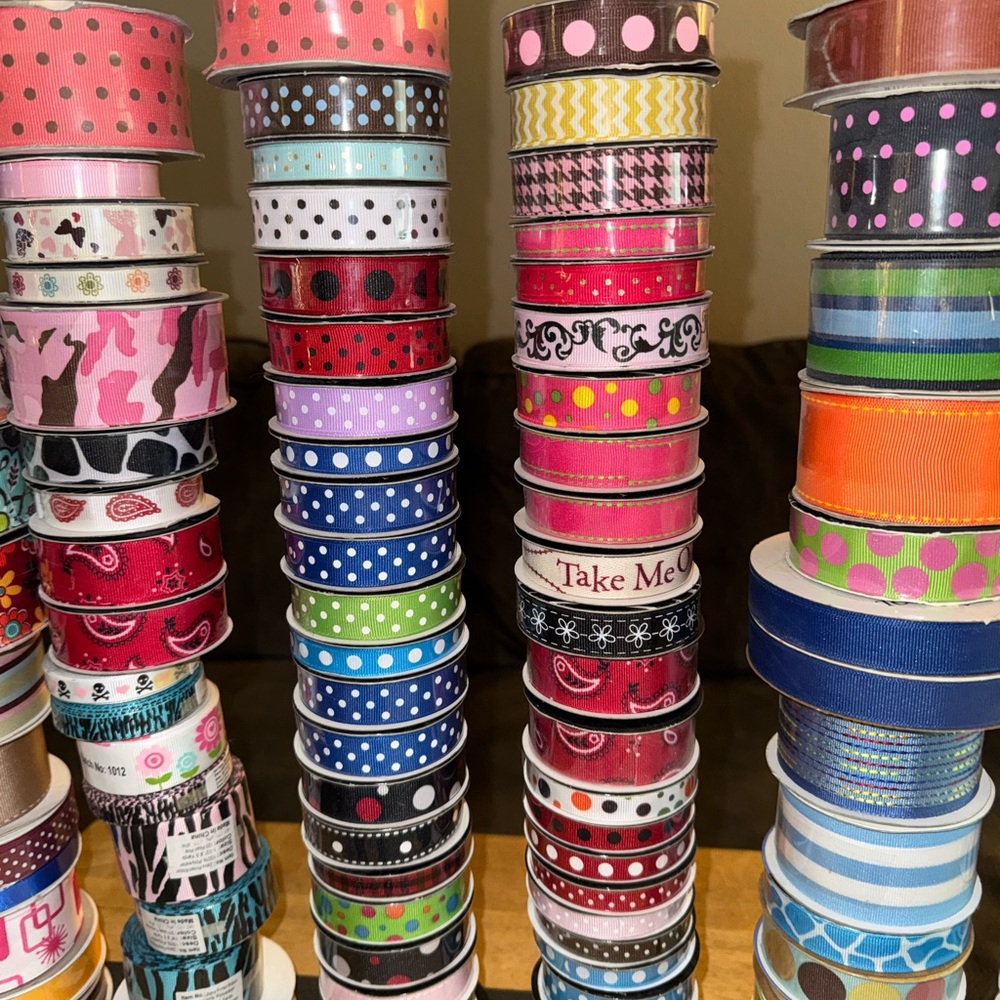 Mixed Decorative Ribbon Bundle - Assorted Colors and Patterns - Picture 3 of 4